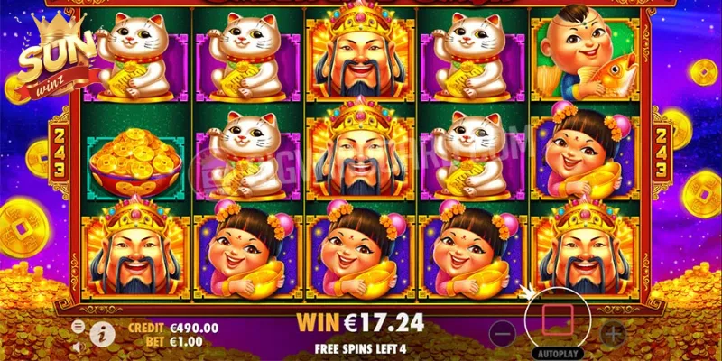 Vòng quay Jackpot với biểu tượng Thần Tài
